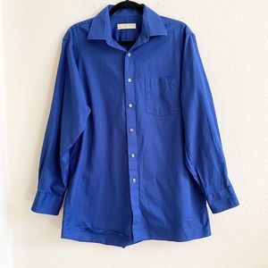 Michael Kors Dress Shirt Men ButtonDown Royal Blue Size 16‎ 1/2 32/33